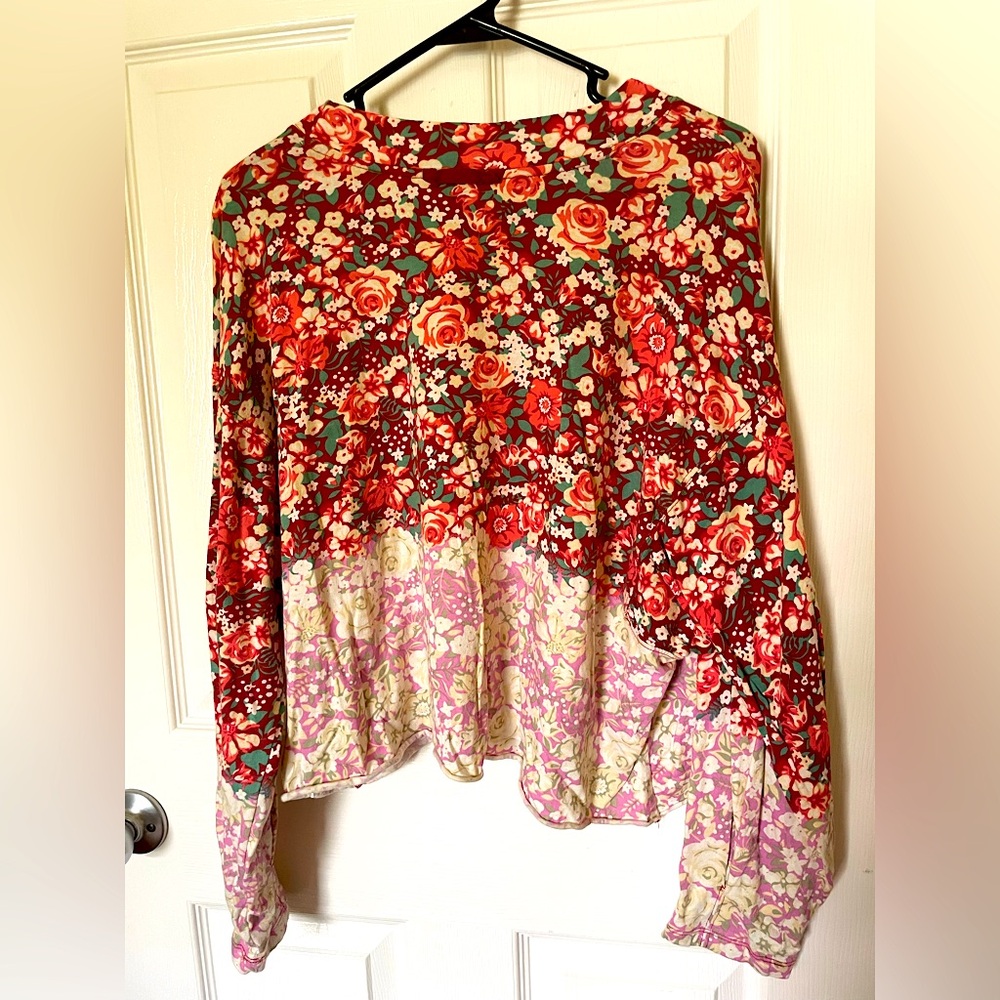 NWOT FP Movement Inspire Printed Layer in Red Faded Poppy by Free People - Picture 5 of 12